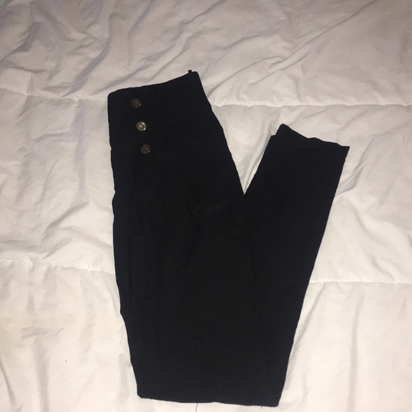 High Waisted Three-Buttoned Pants - Picture 1 of 3